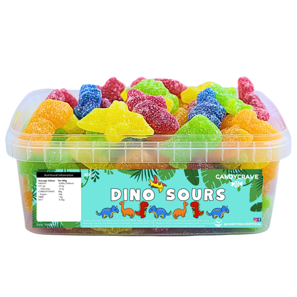 Candycrave Dino Fizzy Sours Tub 600g