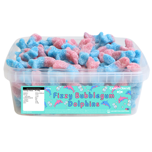 Candycrave Fizzy Bubblegum Dolphins Tub 600g