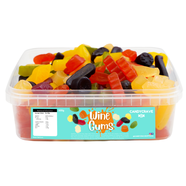 Candycrave Wine Gums Tub 600g