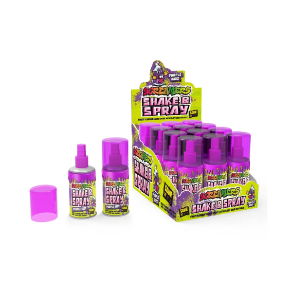 Zed Screamers Shake & Spray Purple Razz 60ml - 12 Pack