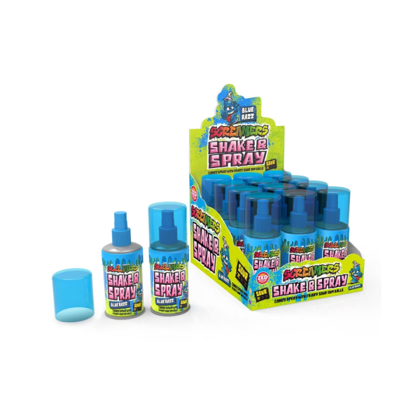 Zed Screamers Shake & Spray Blue Razz 60ml - 12 Pack