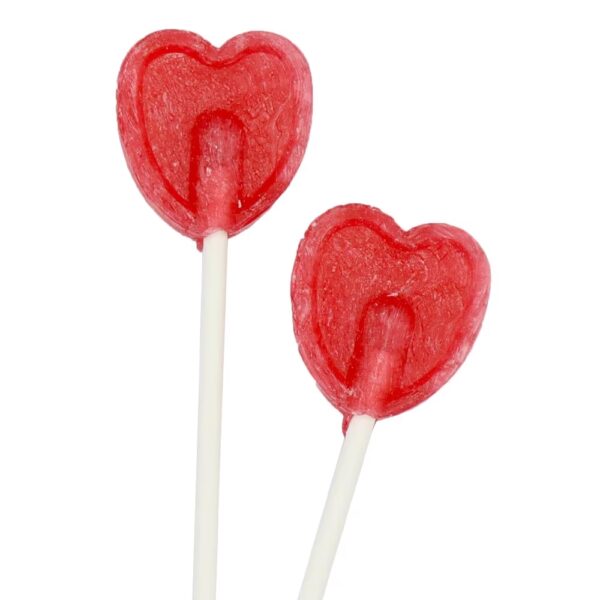 Cherry Heart Lollipops 5.2g x 50