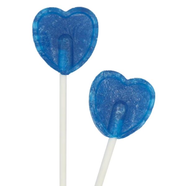 Blue Raspberry Heart Lollipops 5.2g x 50