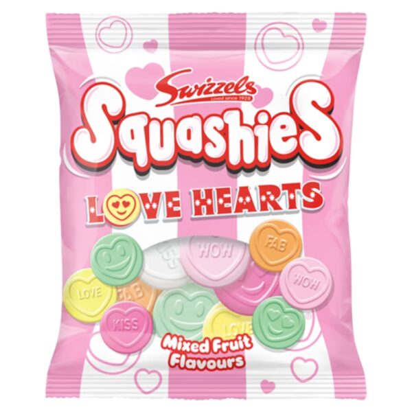 Swizzels Squashies Love Hearts Mixed Fruit Flavour 120g