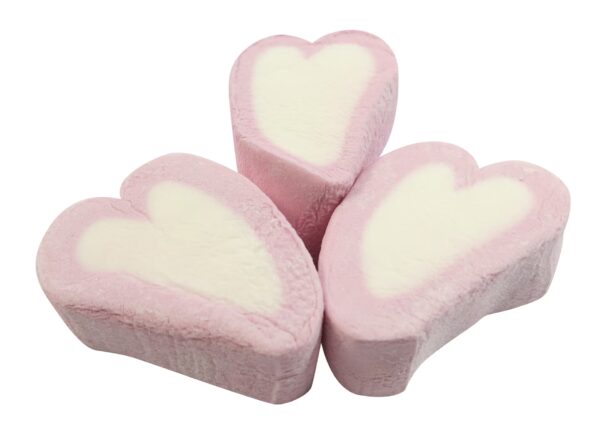 Vanilla Marshmallow Hearts 100g