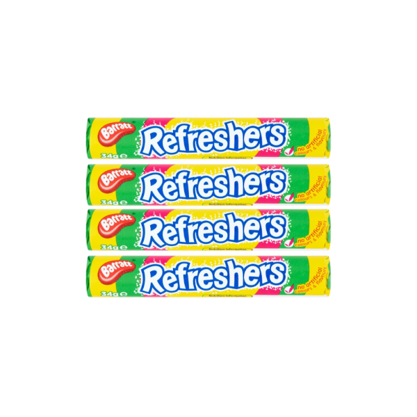 Barratt Refreshers Rolls 34g x 4 Pack