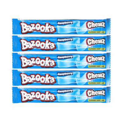 Bazooka Blue Raspberry Chew Bars 14g x 5 Pack