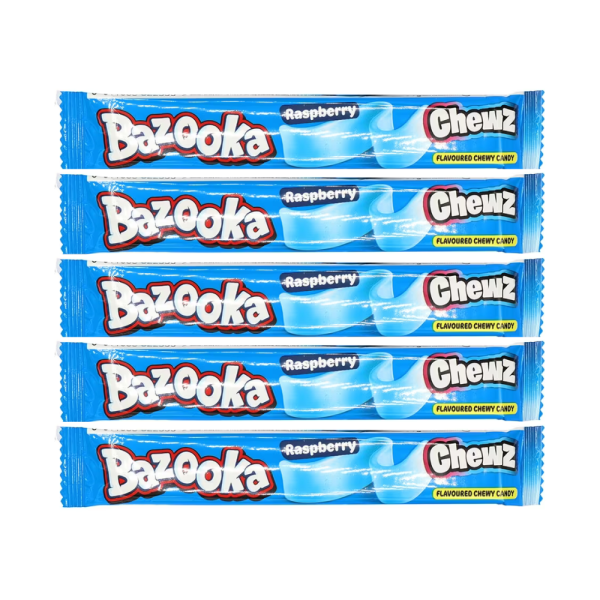 Bazooka Blue Raspberry Chew Bars 14g x 5 Pack