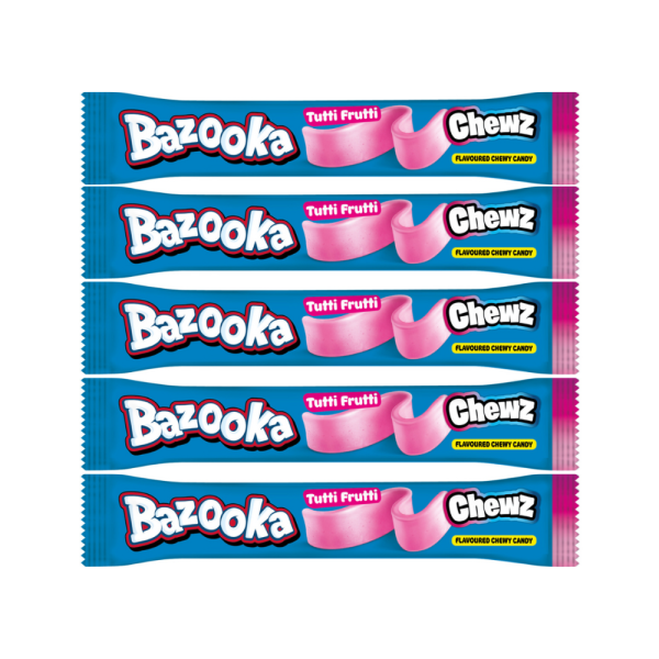 Bazooka Tutti Frutti Chew Bar 14g x 5 Pack