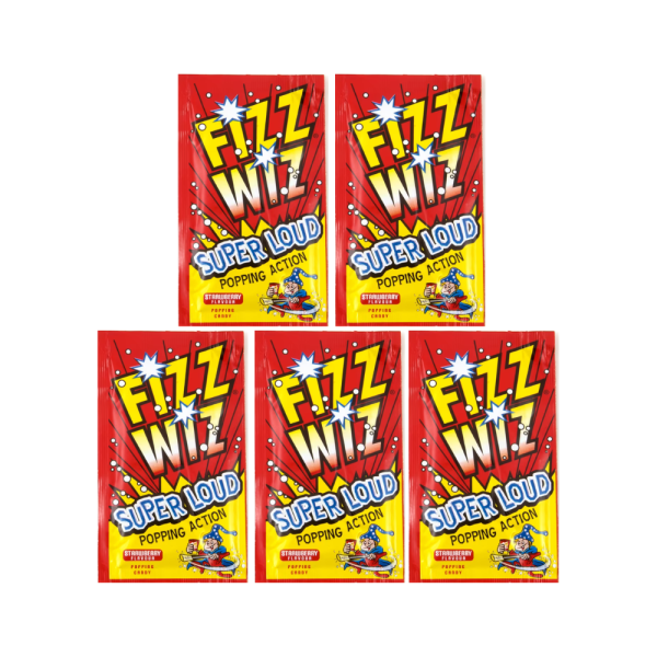 Fizz Wiz Strawberry Popping Candy 5g x 5 Packs