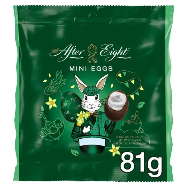 After Eight Dark Mint Chocolate Easter Mini Eggs Sharing Bag 81g