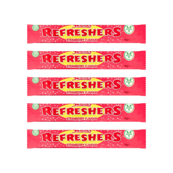 Swizzels Refreshers Strawberry Flavour Chew Bar 18g x 5 Pack