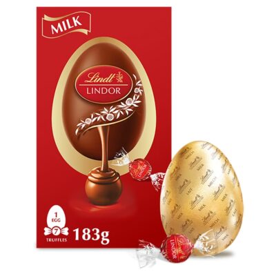 Lindt Lindor Milk Chocolate Egg With Lindor Milk Truffles 183g