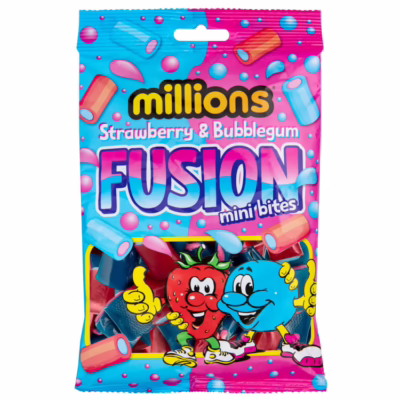 Millions Fusion Mini Bites 225g - Strawberry & Bubblegum