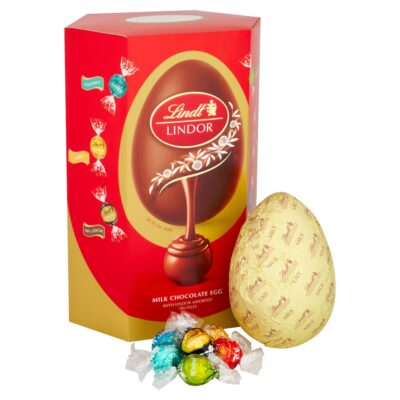 Lindt Lindor Milk Chocolate Egg with Lindor Assorted Truffles 310g