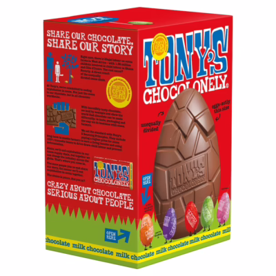 Tonys Chocolonely Milk Chocolate Easter Egg 242G