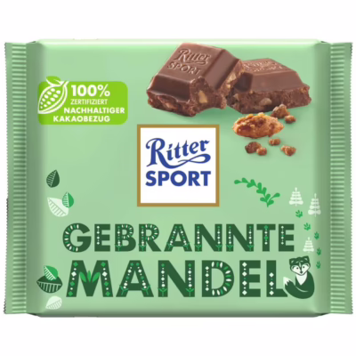 Ritter Sport Chocolate Roasted Almond Limited Edition 100g - (GERMANY)