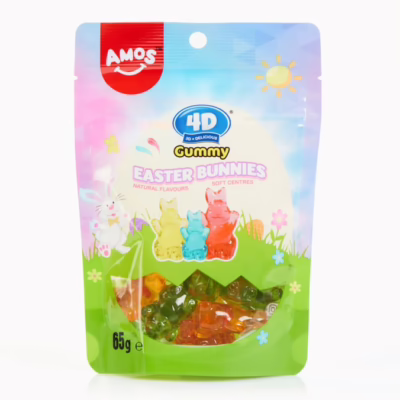 Amos 4D Gummy Easter Bunnies 65g - (USA)