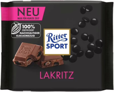 Ritter Sport Chocolate Liquorice 100g - (GERMANY)