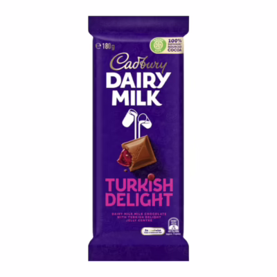 Cadbury Dairy Milk Turkish Delight 180g - (AUSTRALIAN)